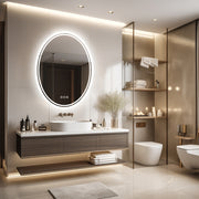 led backlit round vanity mirror, view 2 - MRSLM
