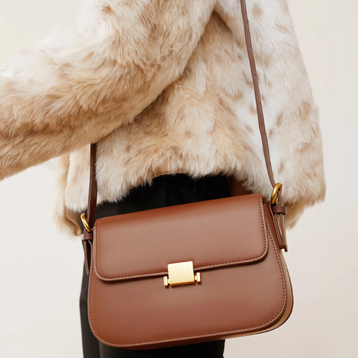 genuine leather minimalist shoulder bag - MRSLM