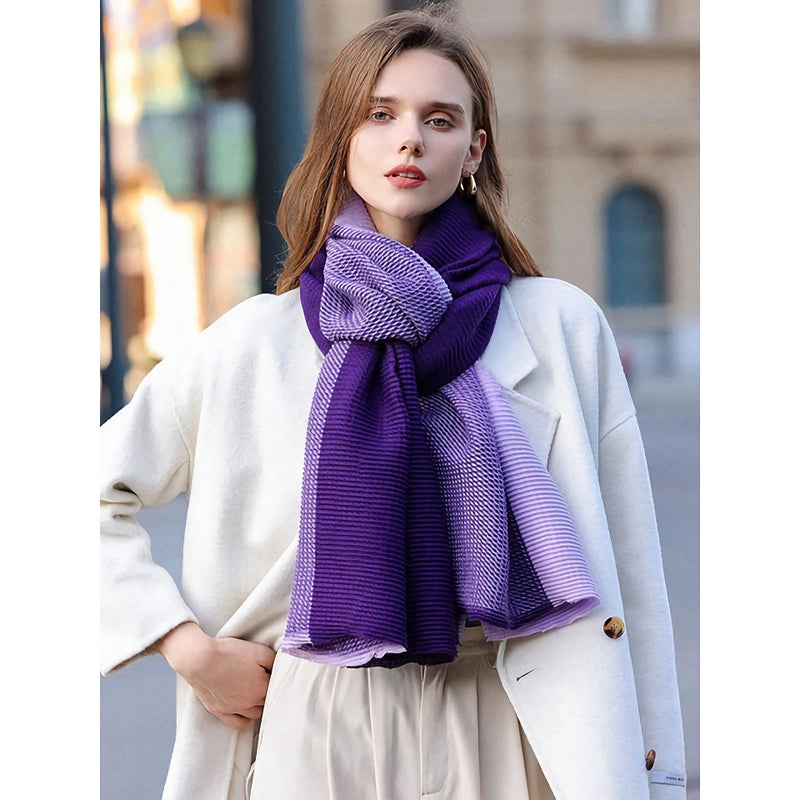 knit solid pashmina wrap shawl, view 11 - MRSLM