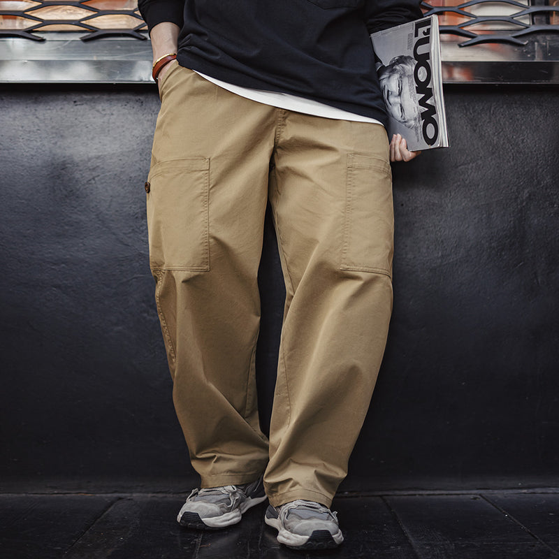 multi-pocket casual wide leg pants, view 4 - MRSLM