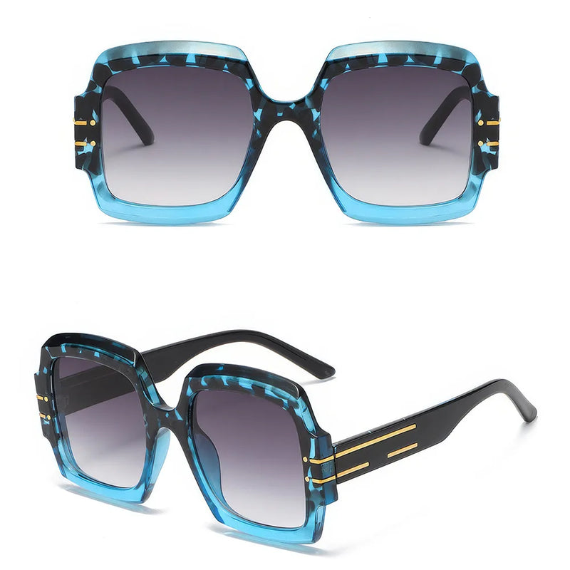 Oversized oval sunglasses with gradient lenses, view 12 - MRSLM