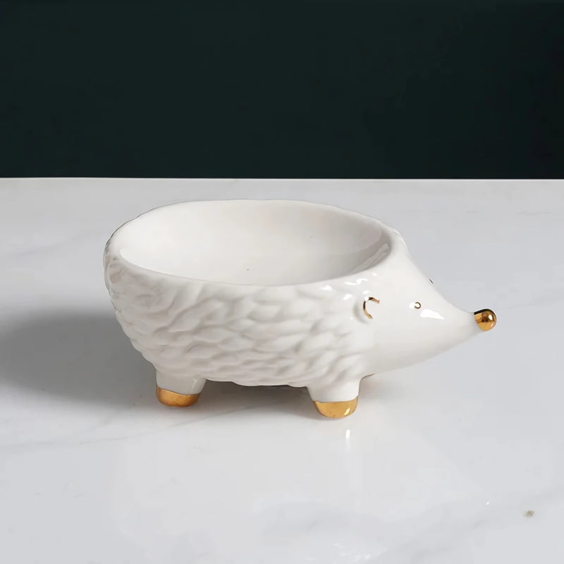 hedgehog ceramic soap dish, view 2 - MRSLM