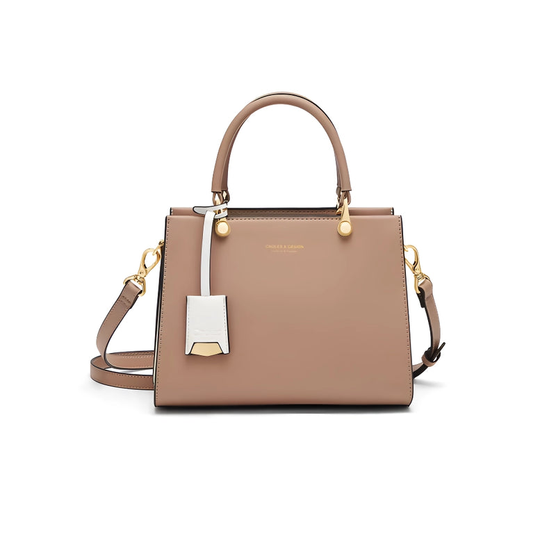 Cowhide leather tote shoulder bag, view 4 - MRSLM