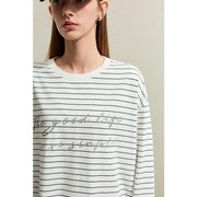 Casual striped cotton t-shirt, view 2 - MRSLM