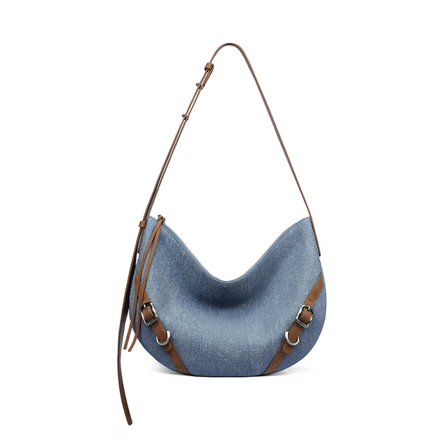 split leather shoulder crossbody bag, view 5 - MRSLM