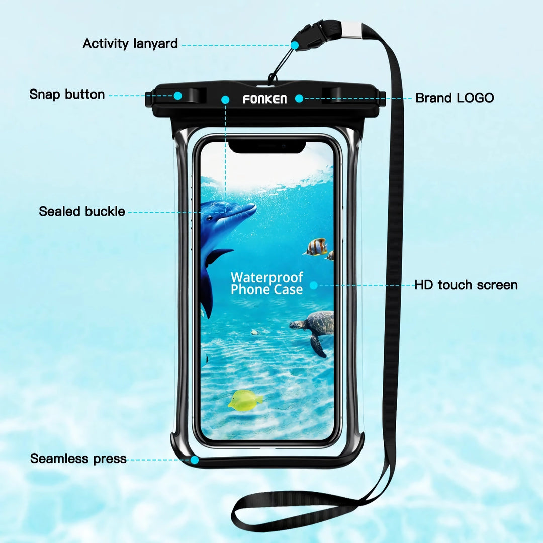 Universal Full View Waterproof Phone Pouch for Outdoor Activities