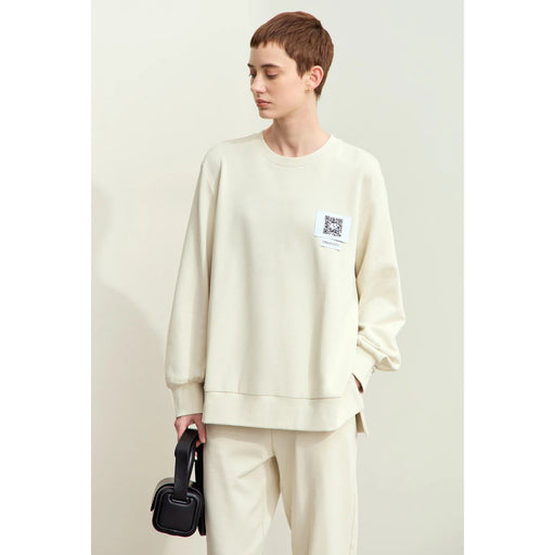 minimalist sporty o-neck sweatshirt, view 2 - MRSLM