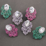 zircon flower earrings - MRSLM