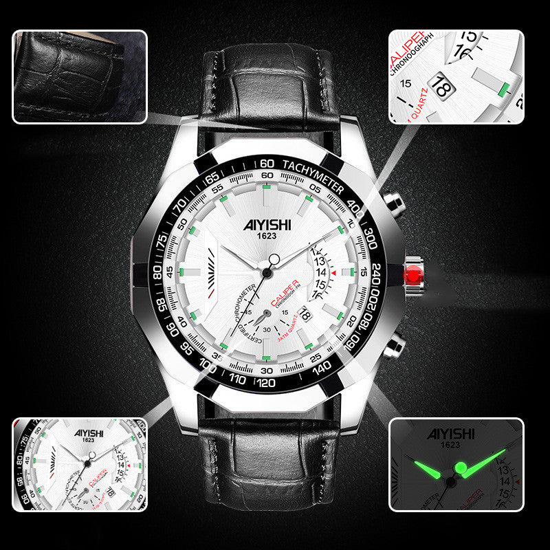 luminous calendar skeleton watch, view 6 - MRSLM