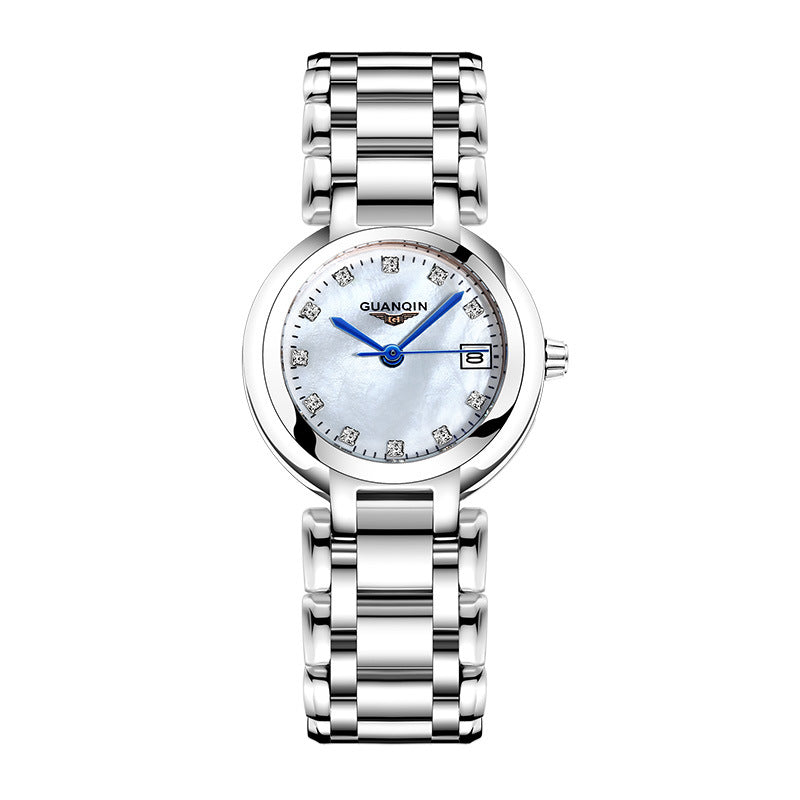 ladies compact steel band watch, view 8 - MRSLM