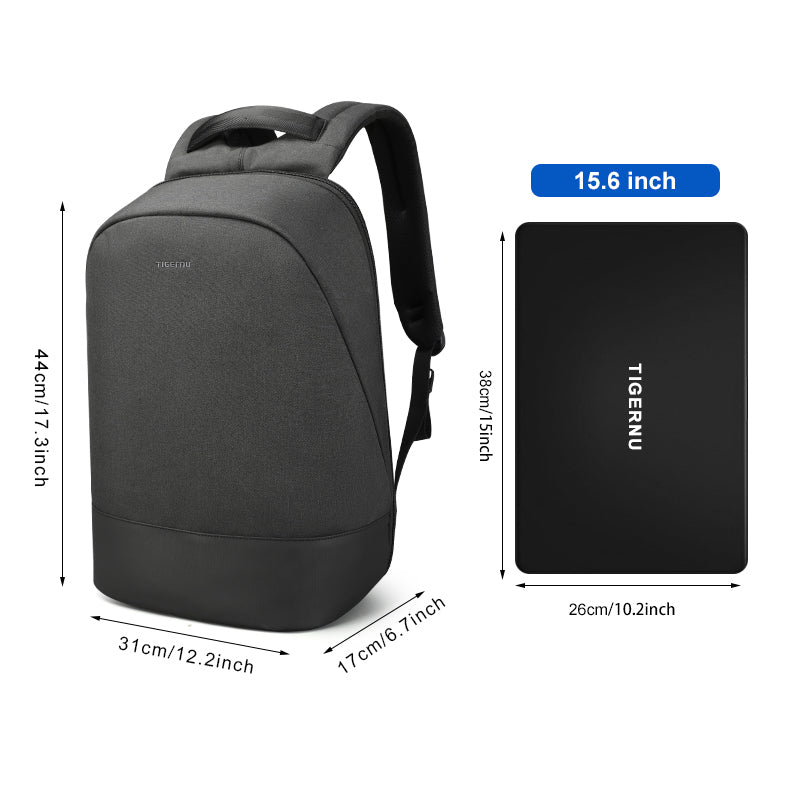 anti-theft laptop backpack with USB port, view 8 - MRSLM