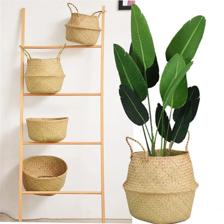 Versatile Wicker Seagrass Planter and Storage Basket
