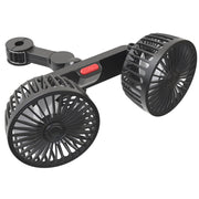 dual-head car seat cooling fan, view 2 - MRSLM