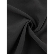 black ankle-length a-line skirt with pockets, view 7 - MRSLM