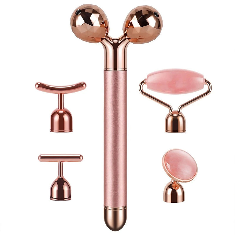 5-in-1 rose quartz face massager wand, view 9 - MRSLM