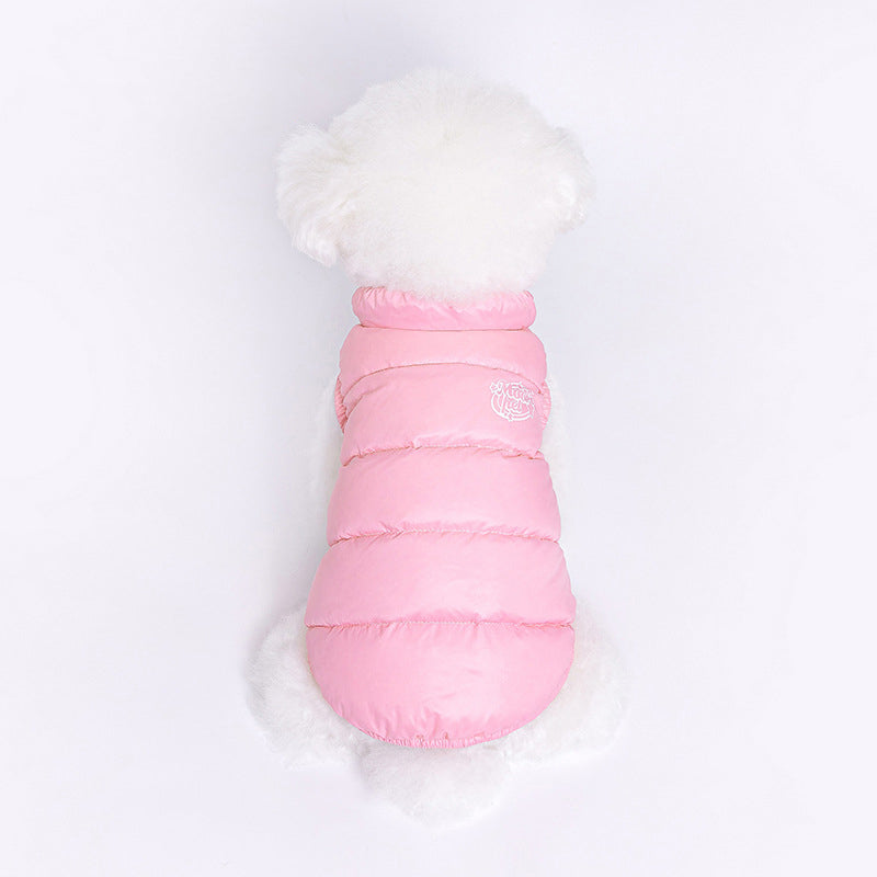 Casaco de inverno de penas para cães