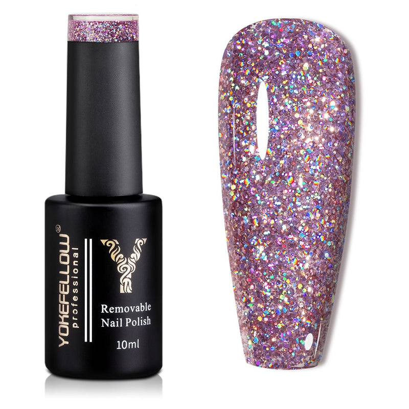 Esmalte em gel com glitter refletivo, 10ml