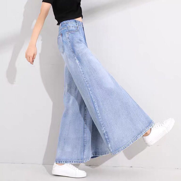 Jeansrock mit weitem Bein für Damen