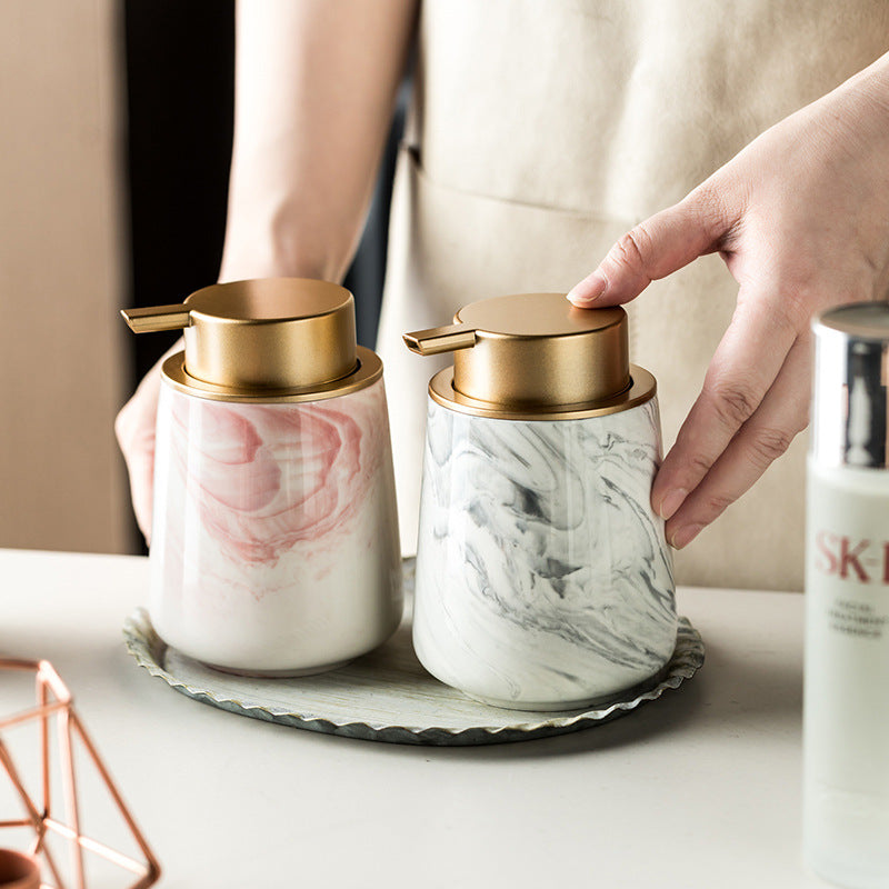 ceramic foaming soap dispenser, view 4 - MRSLM