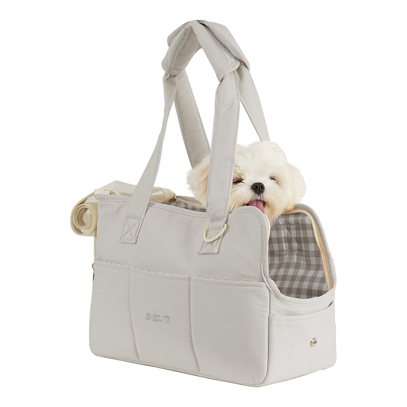 one-shoulder cotton pet carrier bag, view 3 - MRSLM