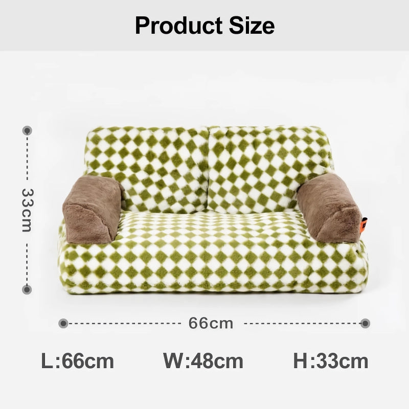 soft fluffy cat sofa bed, view 7 - MRSLM