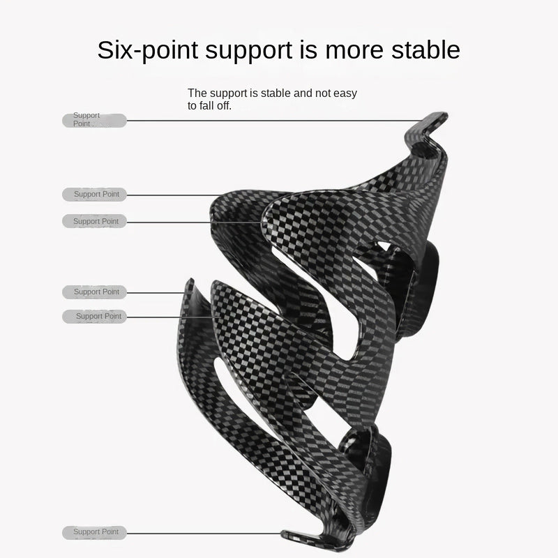 Carbon fiber bicycle water bottle cage, view 5 - MRSLM
