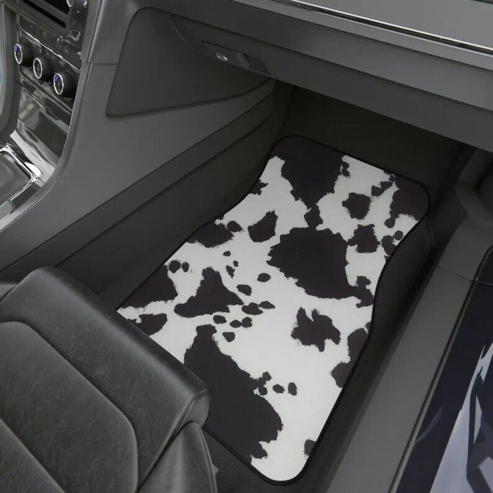 Cow Print Waterproof Car Floor Mats (Set of 4)
