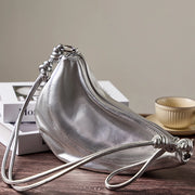 elegant soft leather dumpling bag - MRSLM
