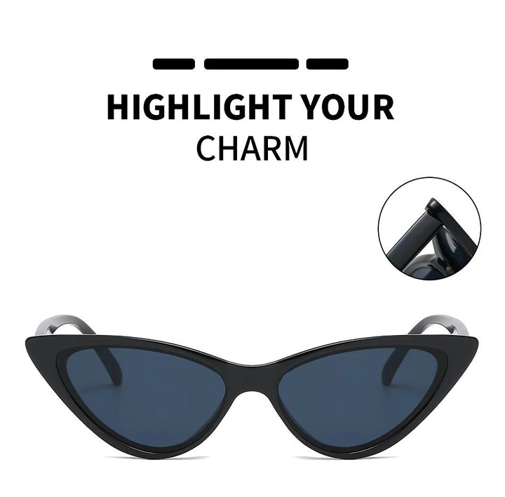 Óculos de Sol Femininos Estilo Vintage Olho de Gato com Lentes Degradê UV400