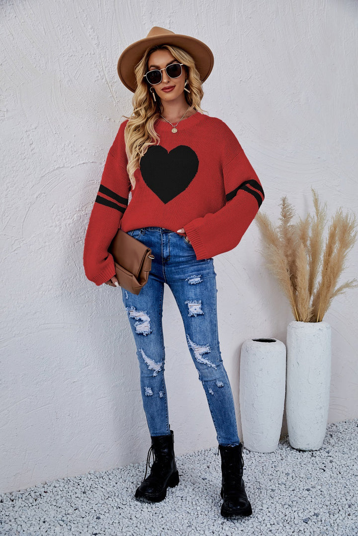 Women's Pullover Long Sleeve Love Sweater