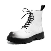 men's white dress ankle boots, view 2 - MRSLM