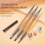 double head nail art brush, view 5 - MRSLM