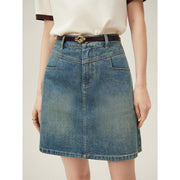 Academy style denim skirt, view 3 - MRSLM