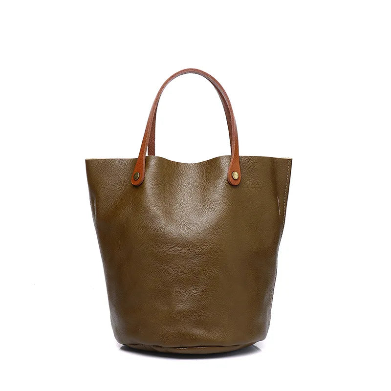 Retro vegetable tanned leather handbag, view 3 - MRSLM
