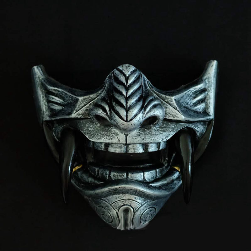 Noh Halloween half face mask, view 4 - MRSLM