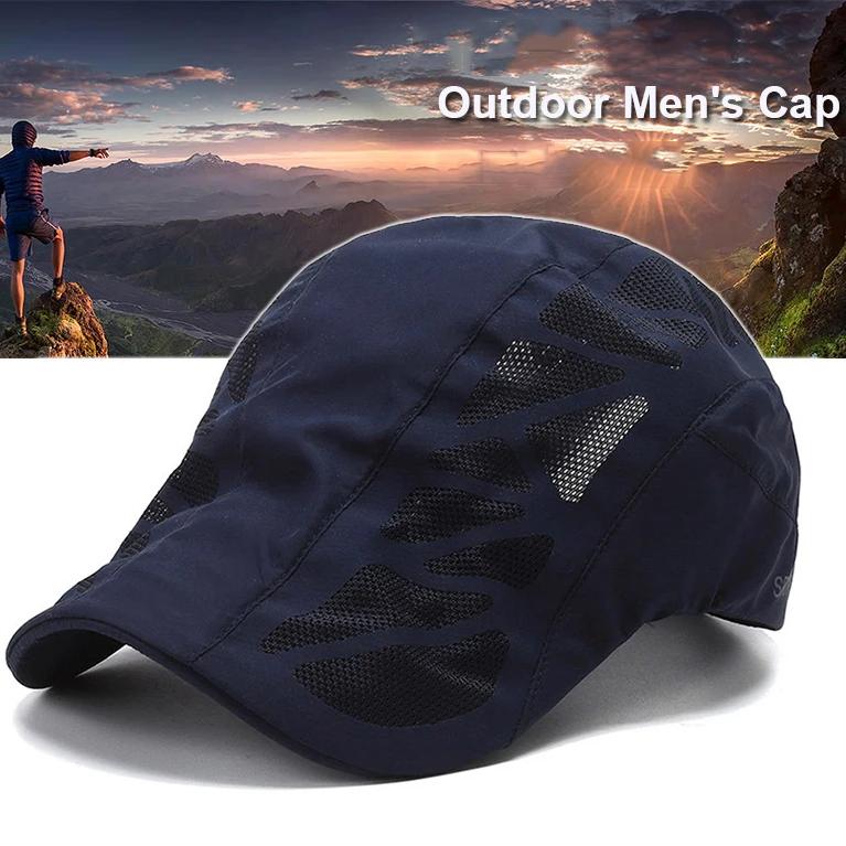 breathable mesh summer beret cap, view 8 - MRSLM
