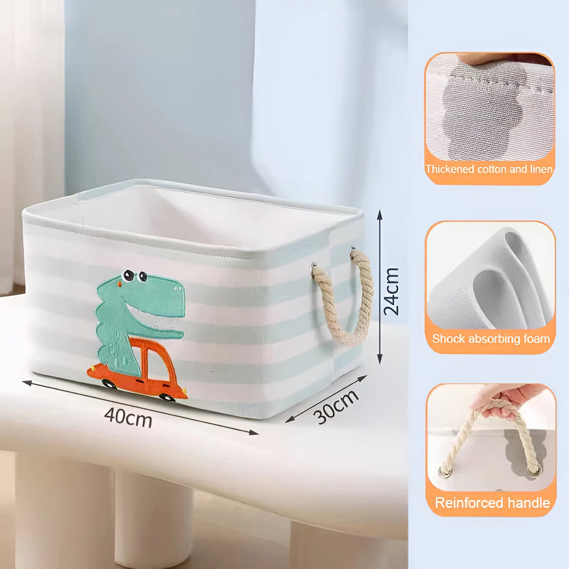 folding linen storage basket, view 6 - MRSLM