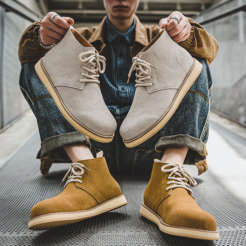 men's handmade suede ankle boots, view 5 - MRSLM