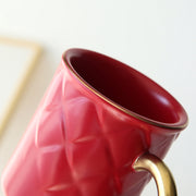 ceramic mug with gold-plated handle, view 3 - MRSLM