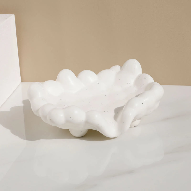 ceramic cloud drain soap dish, view 4 - MRSLM