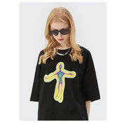 oversized hip hop graphic t-shirt, view 4 - MRSLM