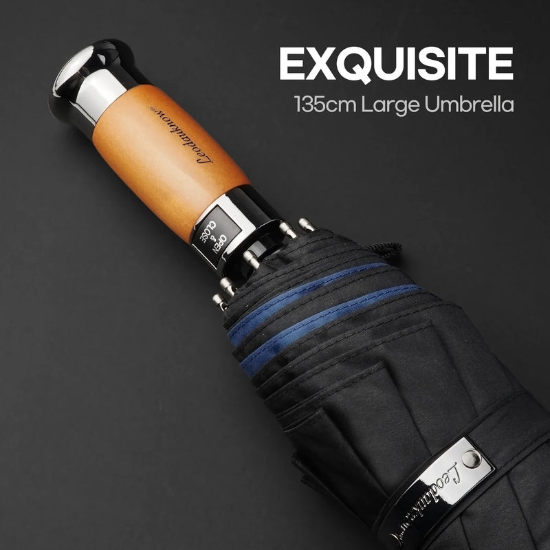 large automatic windproof golf umbrella, view 4 - MRSLM