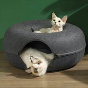 plush cat and dog bed house, view 10 - MRSLM