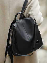 genuine leather women's backpack, view 4 - MRSLM