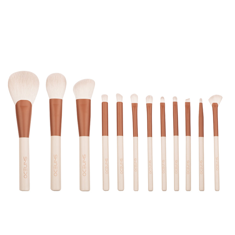 12-piece professional makeup brush set, view 8 - MRSLM
