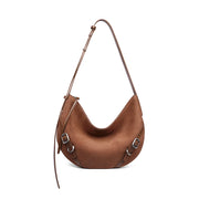 split leather shoulder crossbody bag, view 4 - MRSLM
