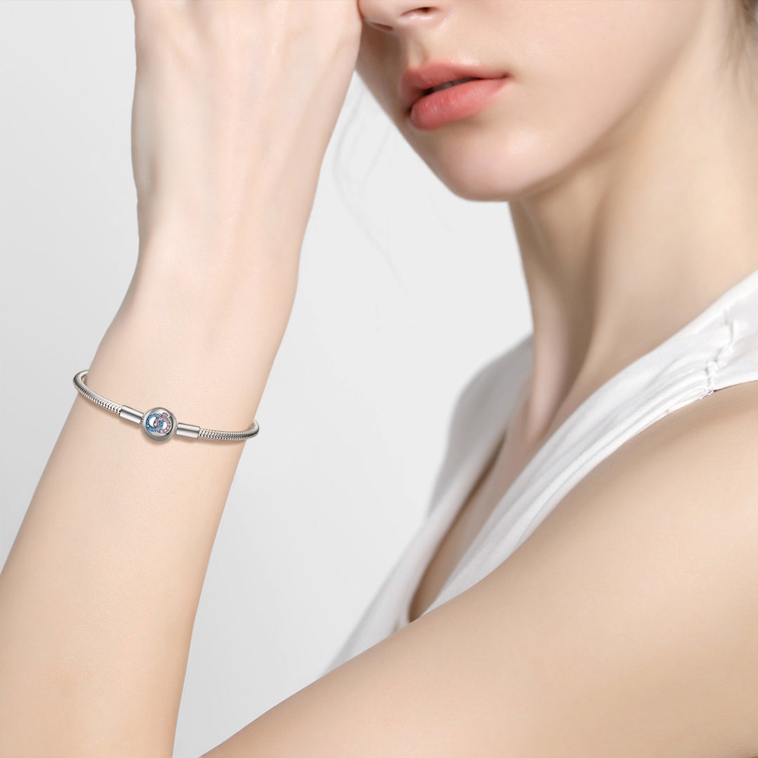 Silver Snake Bone Chain Bracelet Fashion Personality Series Beads