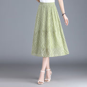 striped a-line chiffon skirt, view 2 - MRSLM