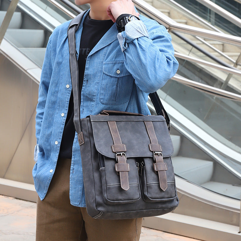 Men's Retro Backpack Travel Bag Casual Shoulder