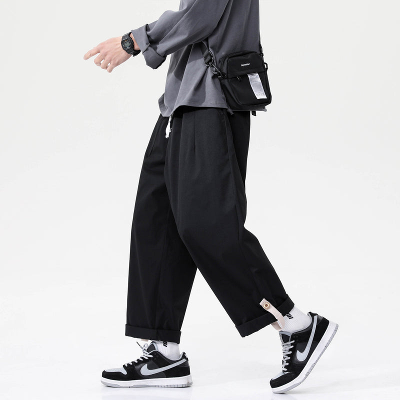 solid color loose drape trousers, view 4 - MRSLM